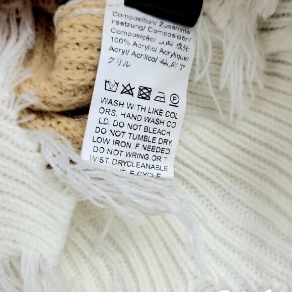 Women's plus 1X Shein V-Neck Off The Shoulder Raw Hem Fall Colorblock Sweater - Picture 11 of 11